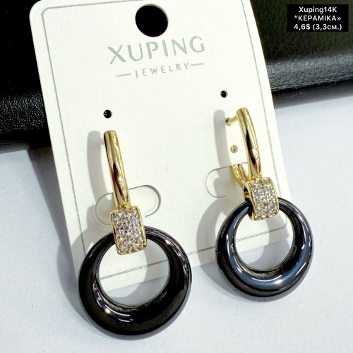 Сережки Xuping14К 10827 (3.3см) « кераміка»